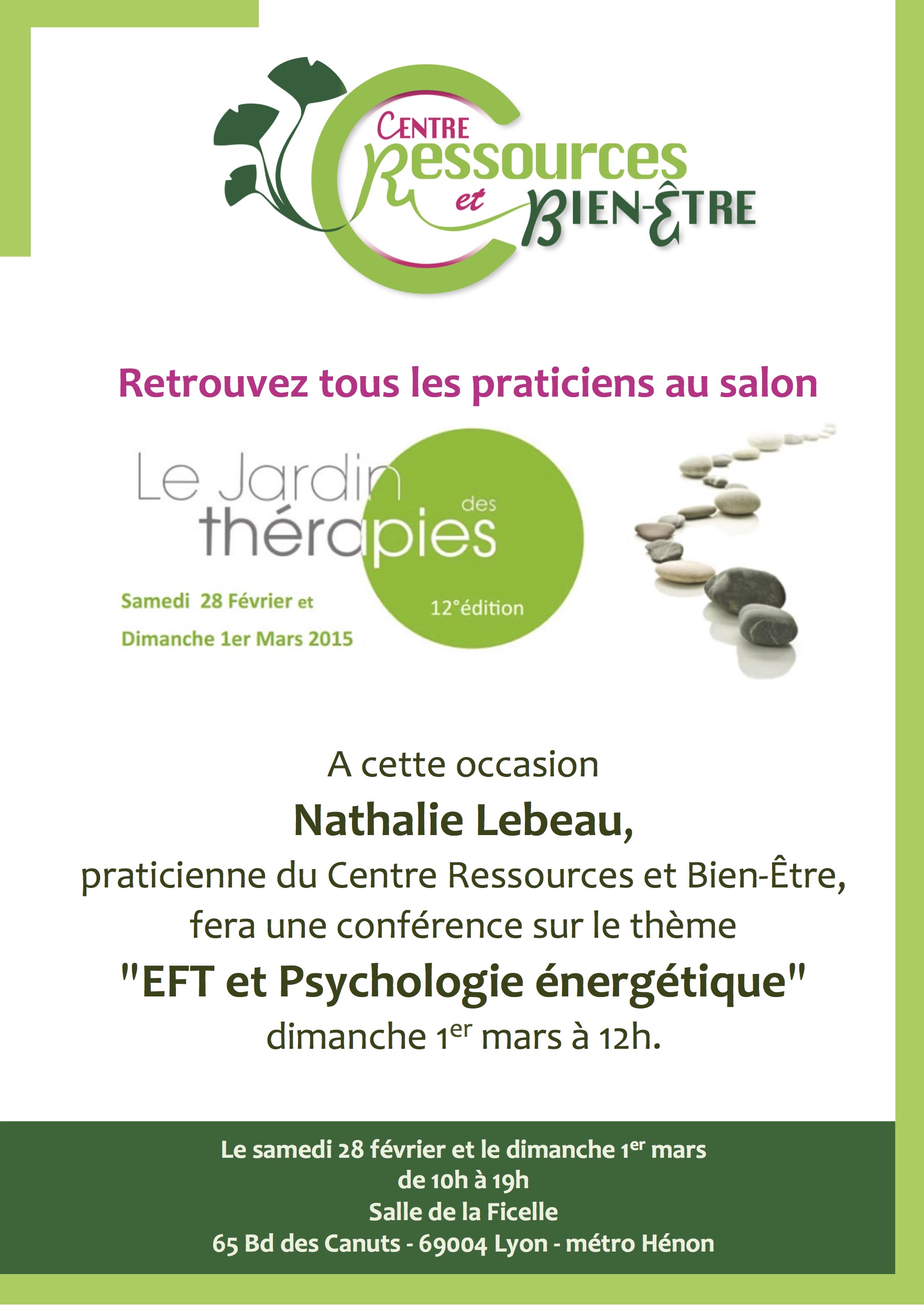 Conférence Jardin des thérapies